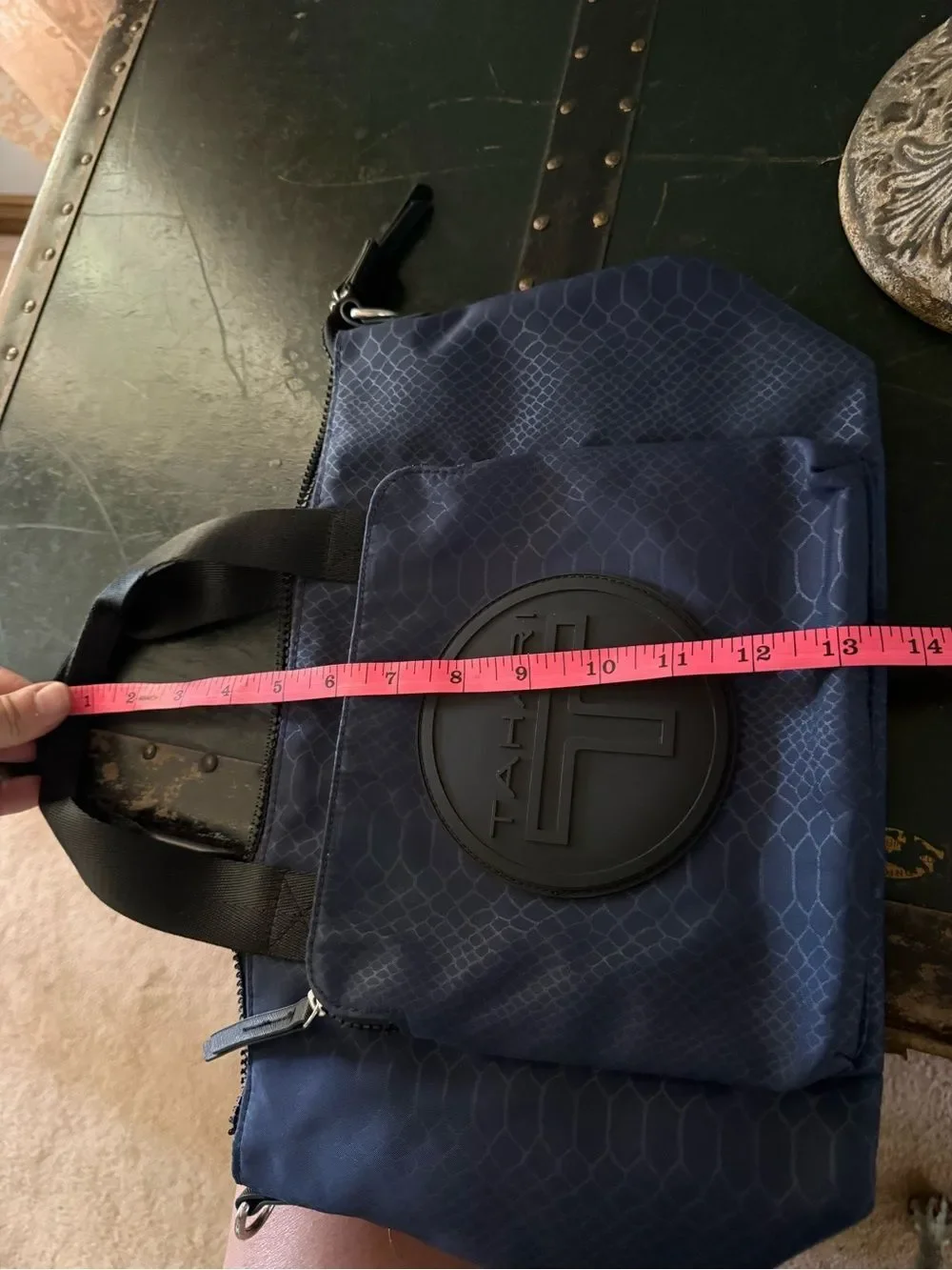 Tahari Nylon Lightweight Satchel Bag No Shoulder Strap